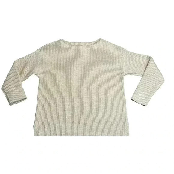 LOFT Pale Pink Boat Neck Wool Blend Sweater With Side Slits  Size Medium - Picture 5 of 9
